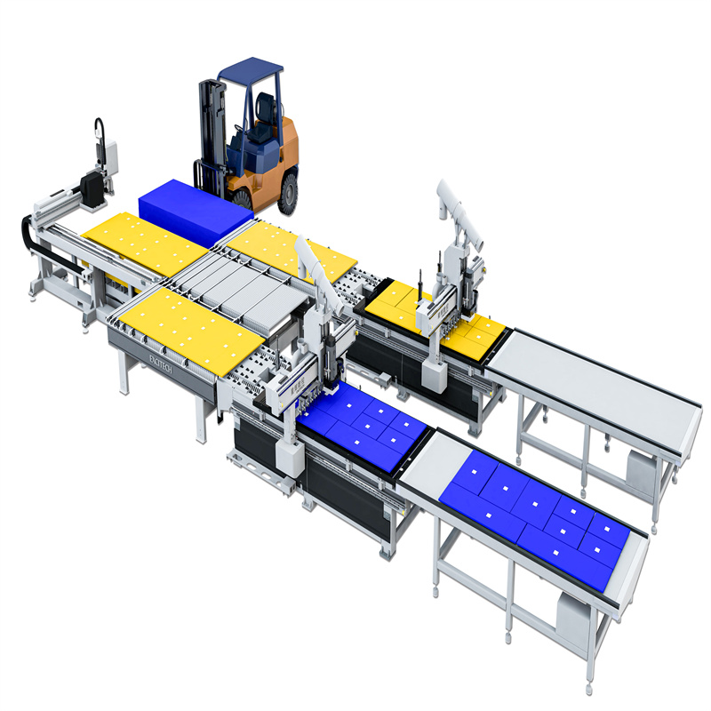 Egurra lantzeko CNC Intelligent Furniture Factory Habia Unitatea